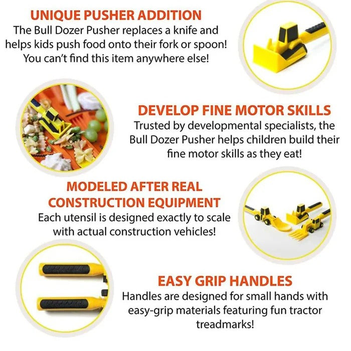 Kids' Construction Truck Utensil Set