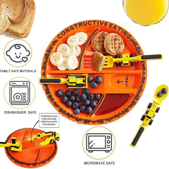 Kids' Construction Truck Utensil Set