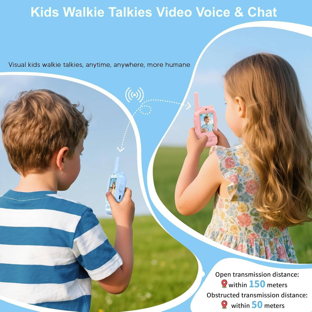 Kids' Video & Voice Walkie Talkies – 2 Pack