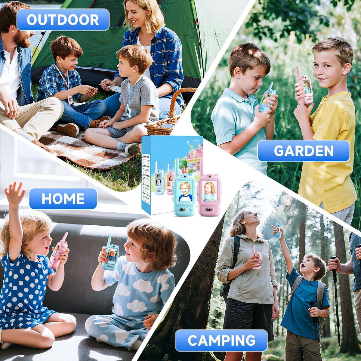 Kids' Video & Voice Walkie Talkies – 2 Pack