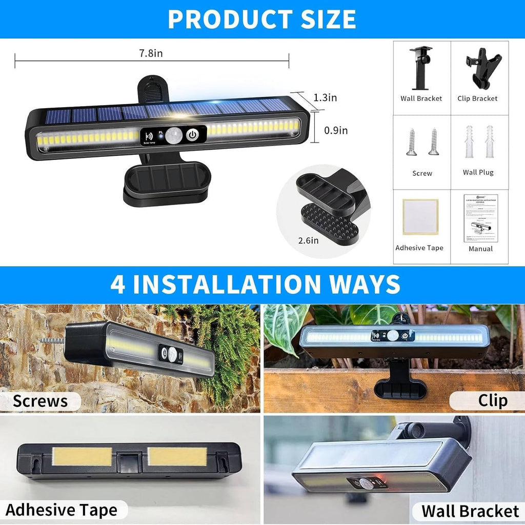 Portable Solar Fence Lights – 2 Pack