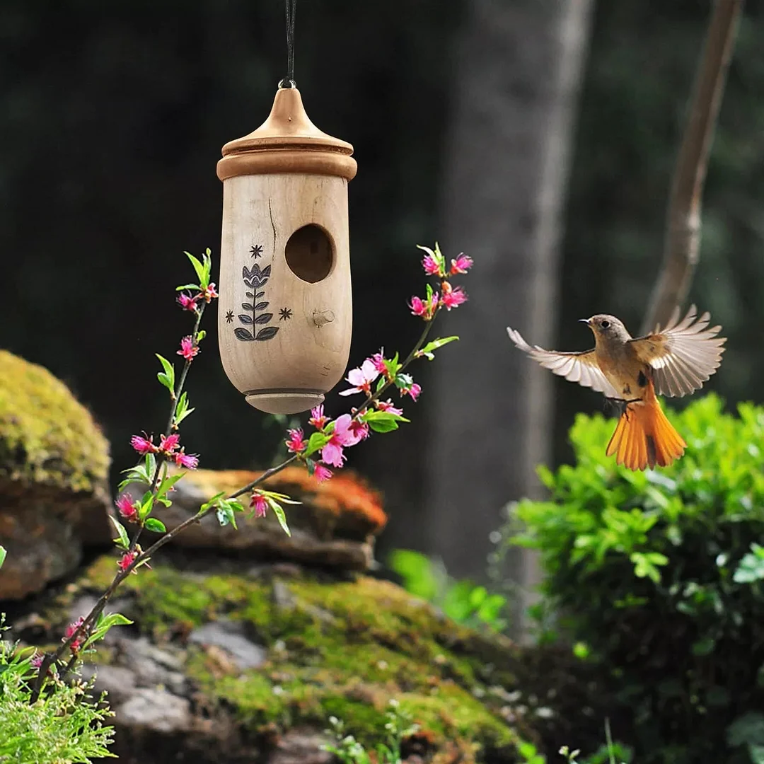 Wooden Hummingbird House