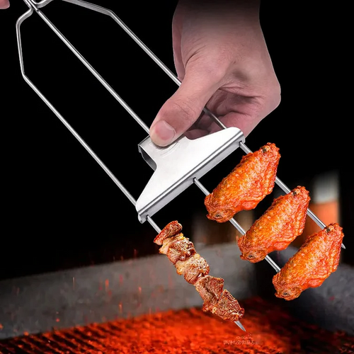 3-Prong BBQ Grill Skewer Set