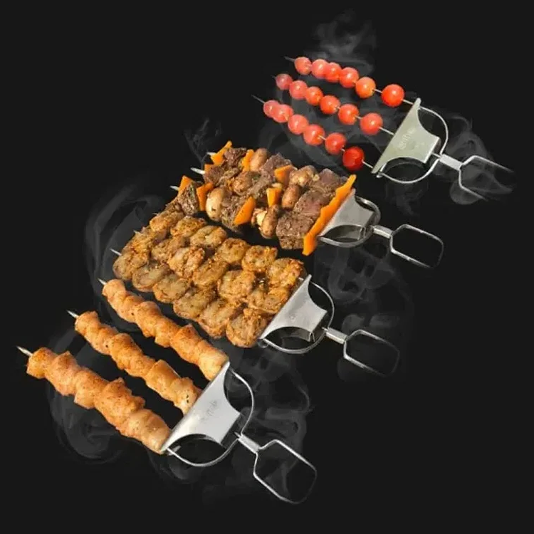 3-Prong BBQ Grill Skewer Set