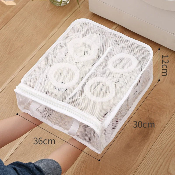 Reusable Zippered Shoe Laundry Wash Bag